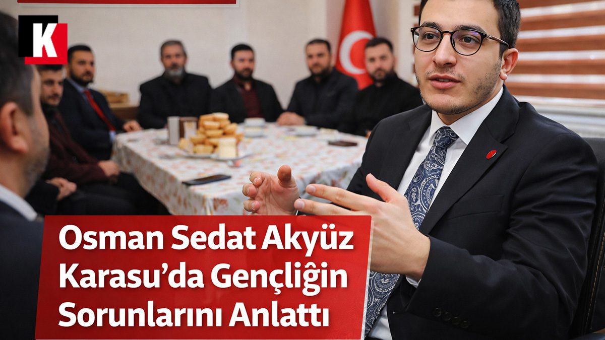 Saadet Partisi Gençlik Kolları Genel Başkan Yardımcısı Osman Sedat Akyüz’ün Karasu’da gençlerle bir araya gelerek Türkiye’deki gençlik sorunlarına ilişkin değerlendirmelerde bulunduğu toplantı