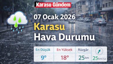 Karasu’da 07 Ocak 2026 Çarşamba günü beklenen hava durumu