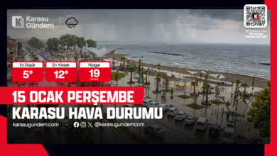 15 Ocak 2026 Karasu Hava Durumu
