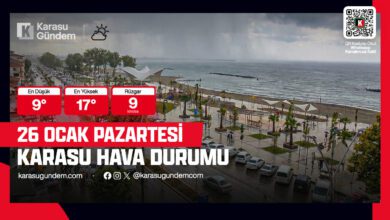 26 Ocak Pazartesi Karasu Hava Durumu