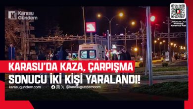 Akiam vakitlerinde Karasu'da motorlu kaza!