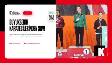 Sakarya Büyükşehir Belediyesi karate takımı sporcuları il birinciliği seçmeleri madalya töreni ve Camili Spor Salonu.