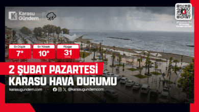 2 Şubat Pazartesi Karasu Hava Durumu