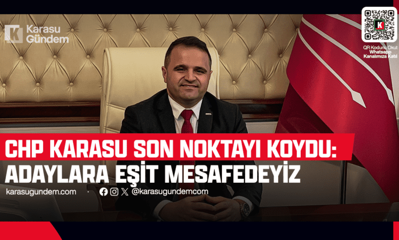 CHP Karasu İlçe Başkanlığı, Esnaf ve Sanatkârlar Odası seçimi öncesi basın açıklaması yaparak adaylara eşit mesafede olduğunu duyurdu.