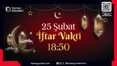 Sakarya Karasu 25 Şubat Çarşamba günü iftar vakti, akşam ezanı saati ve Ramazan sofrası menü önerisi.