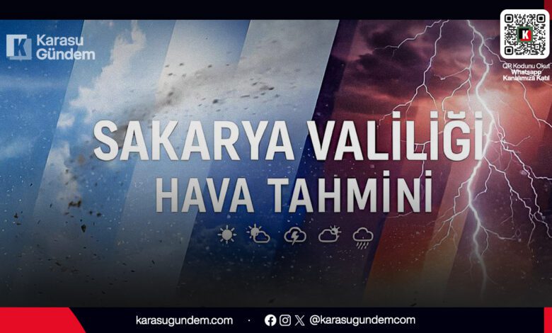 Sakarya Valiliği Karasu ve kuzey ilçeler için 18 Şubat öğleden sonra kuvvetli fırtına uyarısı görseli.