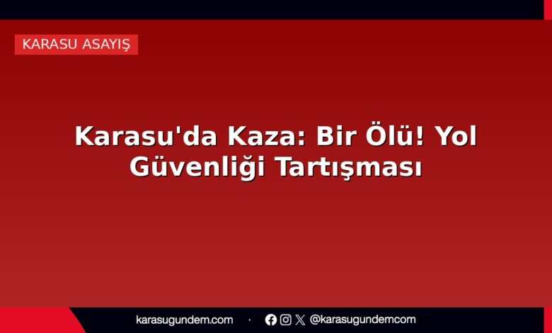 Karasu'da Kaza: Bir Ölü! Yol Güvenliği Tartışması 4 Karasu'da Kaza: Bir Ölü! Yol Güvenliği Tartışması
