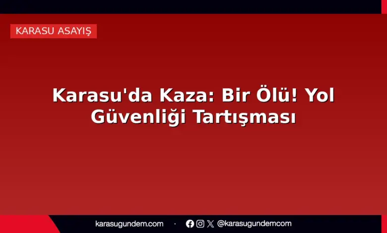 Karasu'da Kaza: Bir Ölü! Yol Güvenliği Tartışması