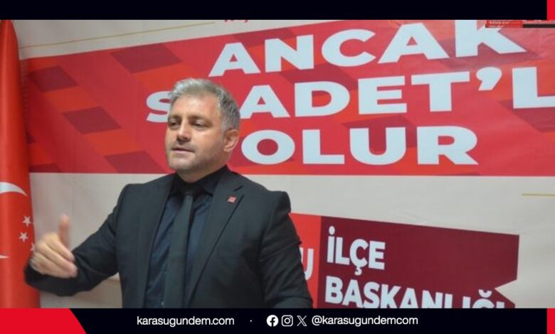 Karasu: Saadet'ten Bölgesel Barış Çağrısı ve Sahil Projesi E